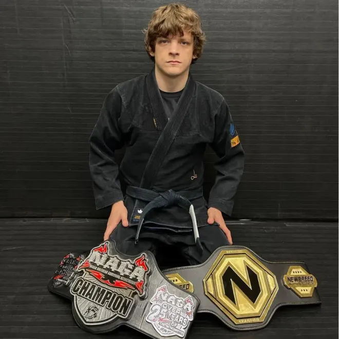 Championship belt won by Tyler Schuckman