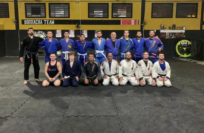 Tyler training with his team in Brazil