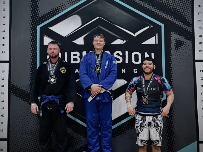 Ethos competitor on the podium