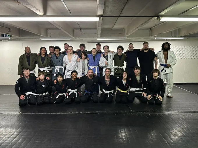 The Ethos BJJ team on the mats in Wichita