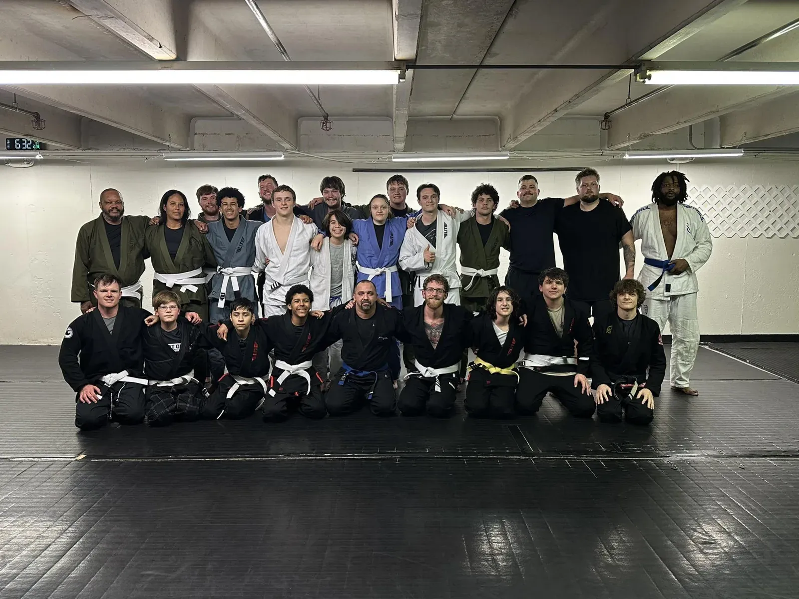 Ethos BJJ team on the mats in Wichita, Kansas